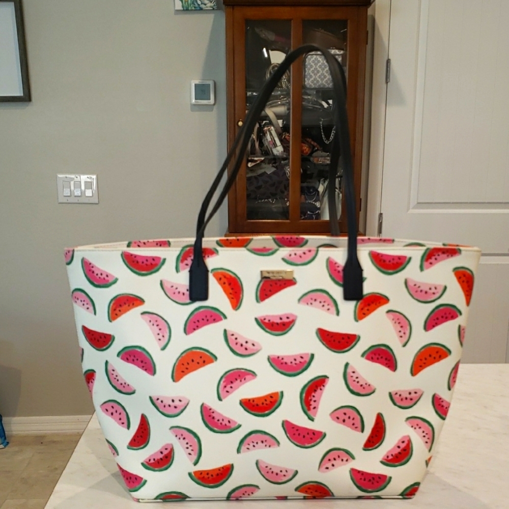 Kate Spade ♠️ Watermelon Print Tote Bag Size Large